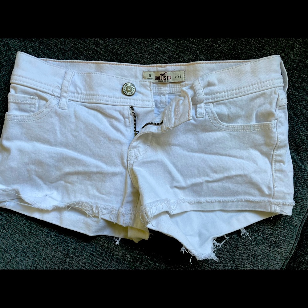 Hollister white shorts